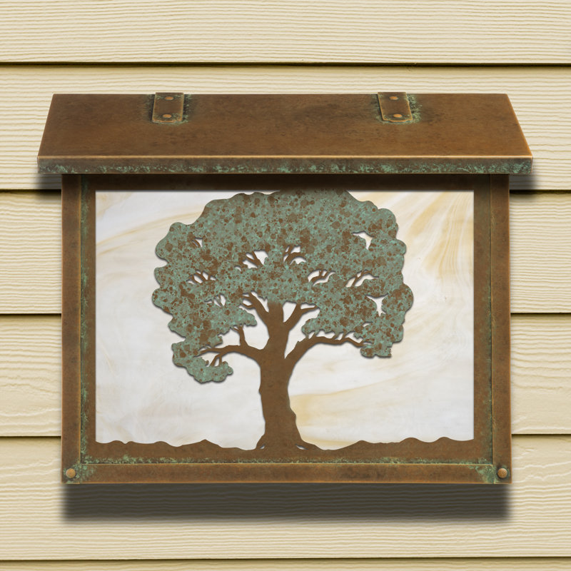Boîte aux lettres murale chêne tree, Vert nouveau, Miel