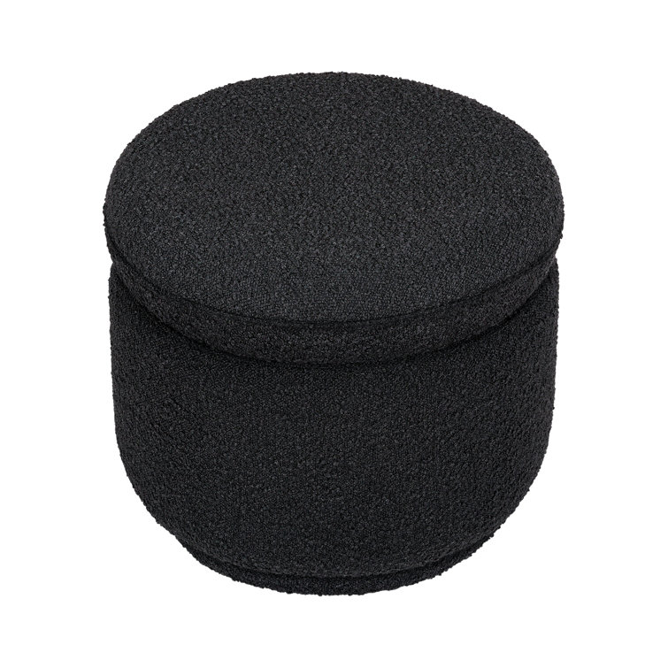 Enoki 21" Wide Round Storage Ottoman with Storage