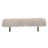 Soren Contemporary Glam Faux Wool Bench With Solid Wood Legs And Soft Upholstered Seat