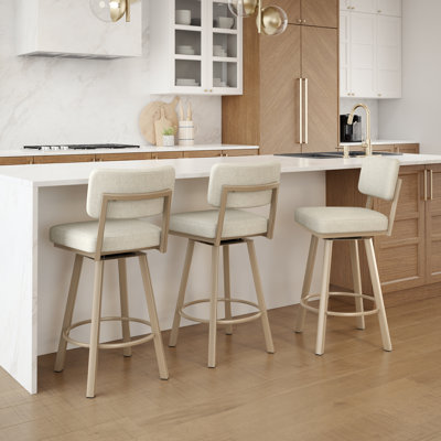 Tabouret de bar et de comptoir pivotant avec revêtement Amoriah