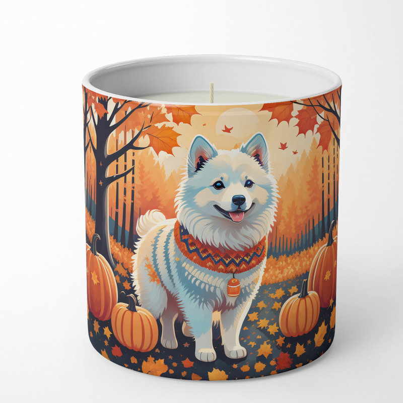 Bougie parfumée Pumpkin Spice avec support en céramique