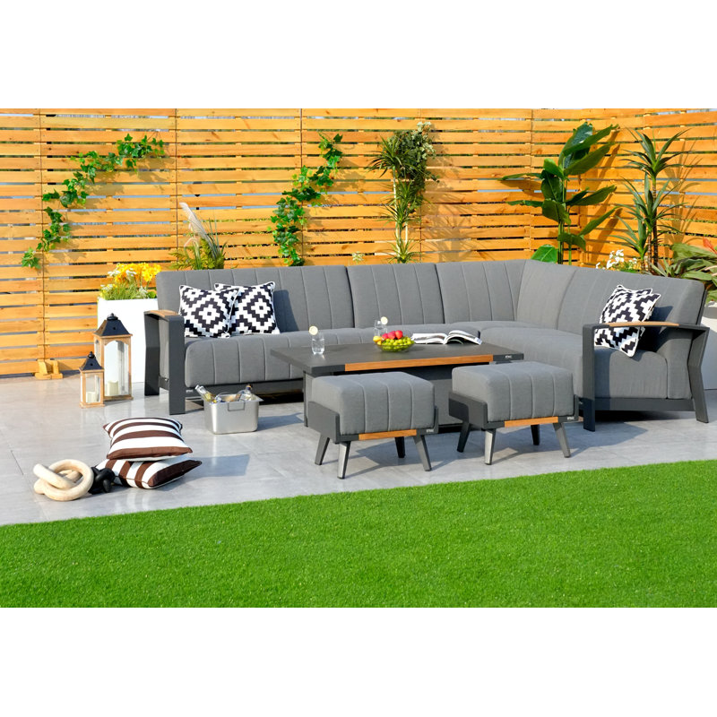 Ensemble de conversation modulaire avec coussins 7 pièces Kimbler