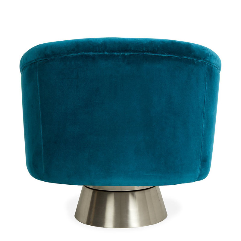 Bacharach Swivel Chair, Rialto Reef Velvet