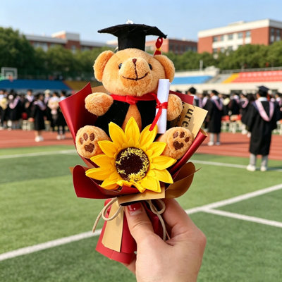 Sunflower Mini Bear Bouquet
