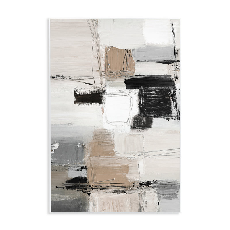 Plaque murale contemporaine contemporaine neutre, design par Lanie Loreth, 15" H x 10" W