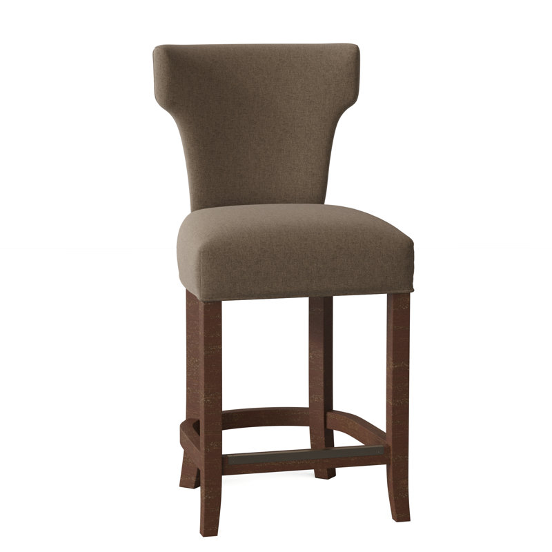 Tabouret de comptoir 26,5 po Ardmore, 9953 100% polyester vison, Noyer