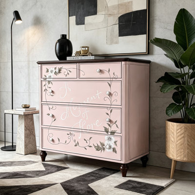 French-style vintage painted drawer accent chest