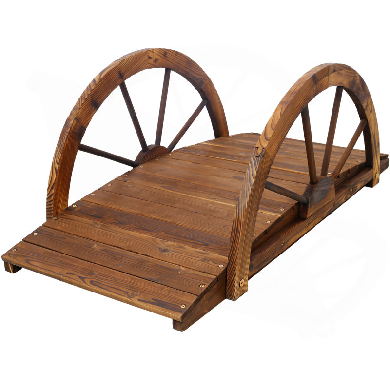 Passerelle de jardin en bois 3,3 pi