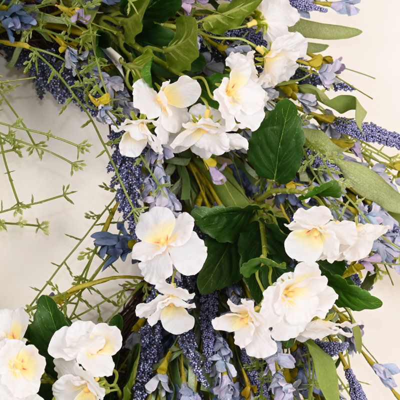 Couronne de porte 22 po, Blanc