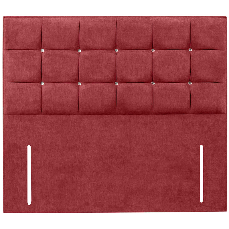 Glamour Upholstered Headboard, King Size (5'), Red, Velvet