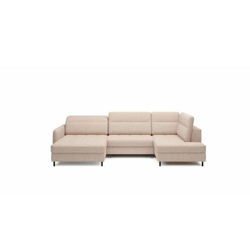Meria 5 Seater Sofa Bed, Light Beige, Left Hand Facing