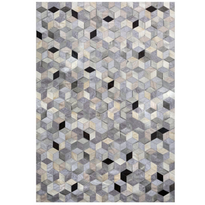 Dedalo Cowhide Geometric Area Rug