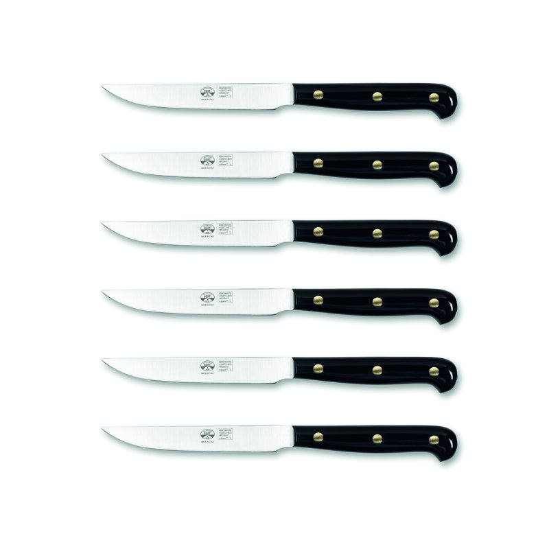 Duemiladodici Steak Knife Set, Methacrylate, Black