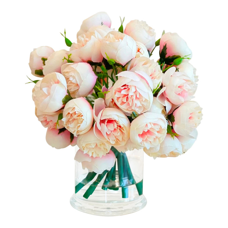 Arrangement floral rose dans un vase, Champagne