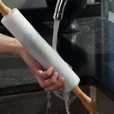 Marble Rolling Pin with Stand,Namib Fantasy