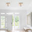 Ayame 2-Light Hammered Glass Flush Mount Pendant Ceiling Light-1529250492