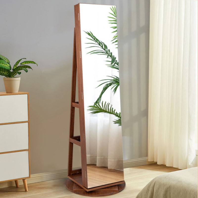 Armoire à bijoux avec miroir Brandley, Brun