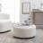 Savinien Upholstered Round Storage Ottoman-924381054