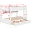 Lit superposé avec tablettes de rangement intégrées, lumière DEL et 2 tiroirs-2129917902