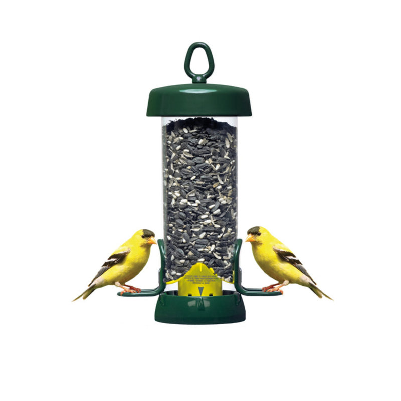 Brome Tube Solution 100 Backyard Bird Feeder, 1.7lb Capacity, 2 Feeding Ports