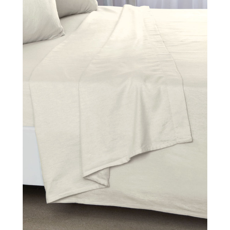 Hollange Flannel Fitted Sheet, Cream, Kingsize
