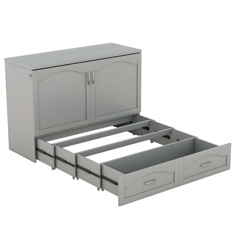 Armoire avec tiroirs et tiroirs Samih Murphy, Double, Gris