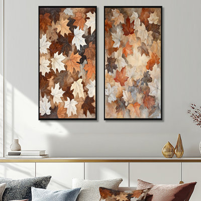 Fallen Leaves in Canada I - Floral, décoration murale, art floral traditionnel 2 pièces