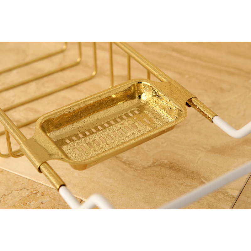 Plateau de rangement pour baignoire Kingston Kingston, Laiton poli