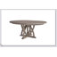 Round Expandable Dining Table Set with 4 Ladderback Chairs, Glass Door Server, and Display Case for Versatile Home Use