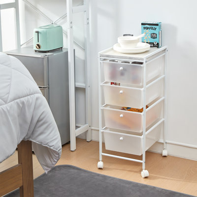 Commode de rangement roulante 4 tiroirs Suprima