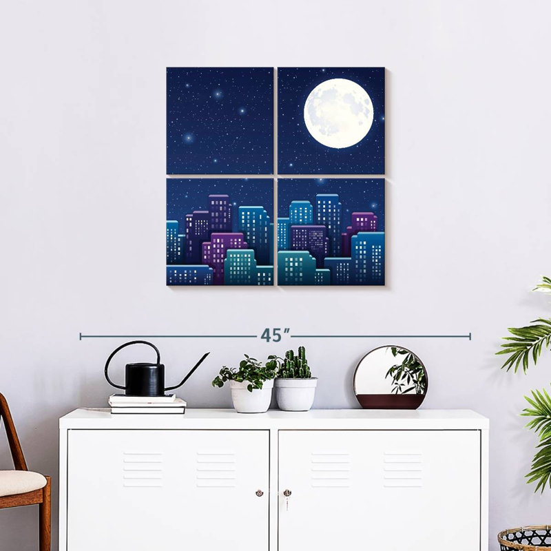 Ciel étoilé de la ville de Sireci, H 26 po x l 26 po