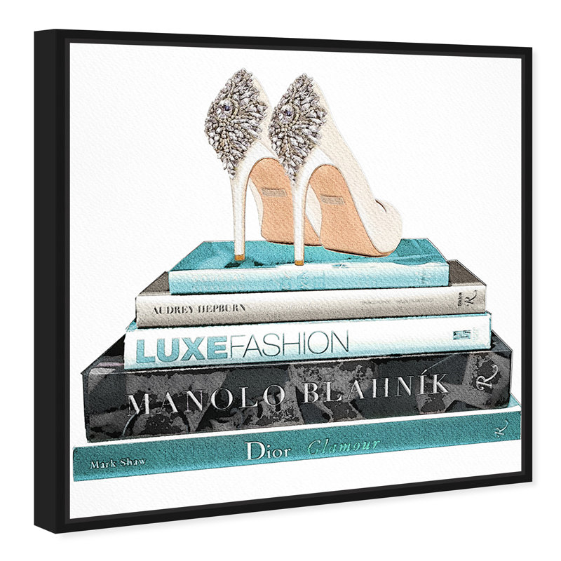 «Fashion and Glam Audreys High Heels», impression sur toile, H 20 po x l 20 po, Cadre noir