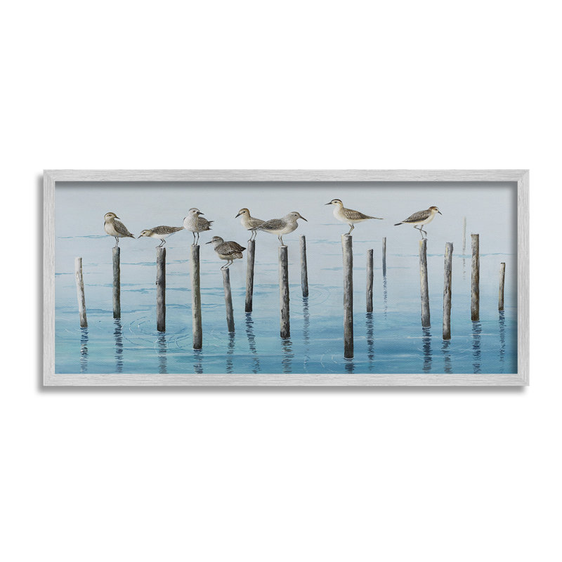 Oiseaux de mer perchés, estampe numérique par Max Maxx, Estampe numérique Farmhouse, H 13 po x l 30 po