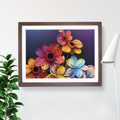 Stimulating Modern Flowers - Framed Print
