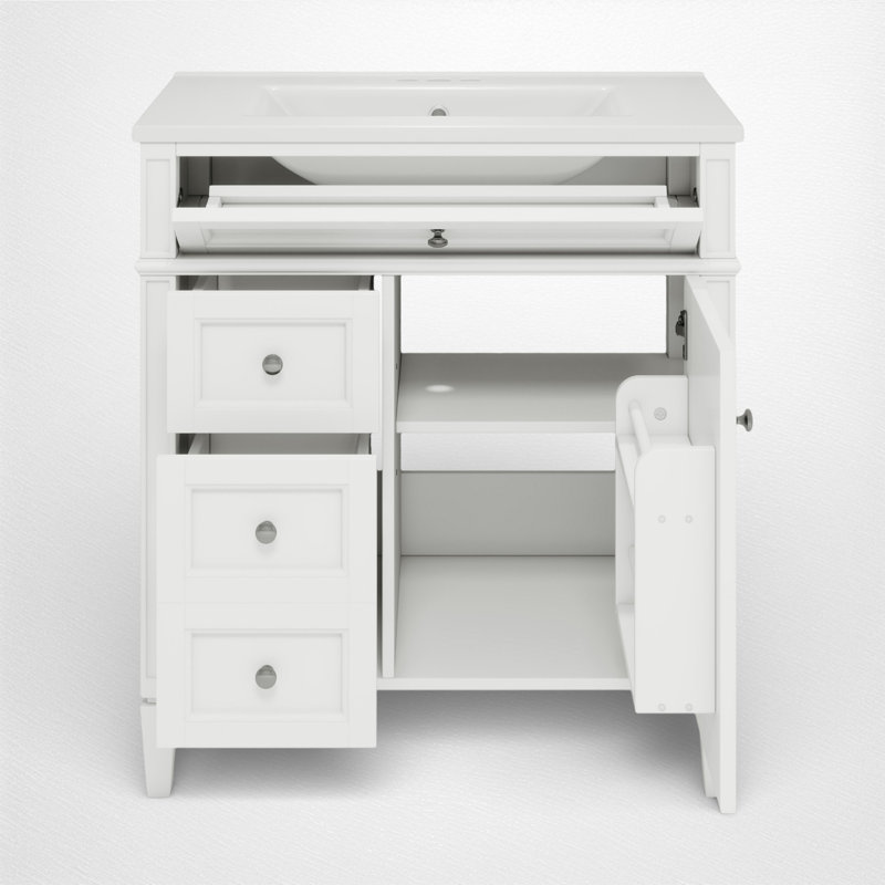 Ensemble de meuble-lavabo simple 30 po, Blanc