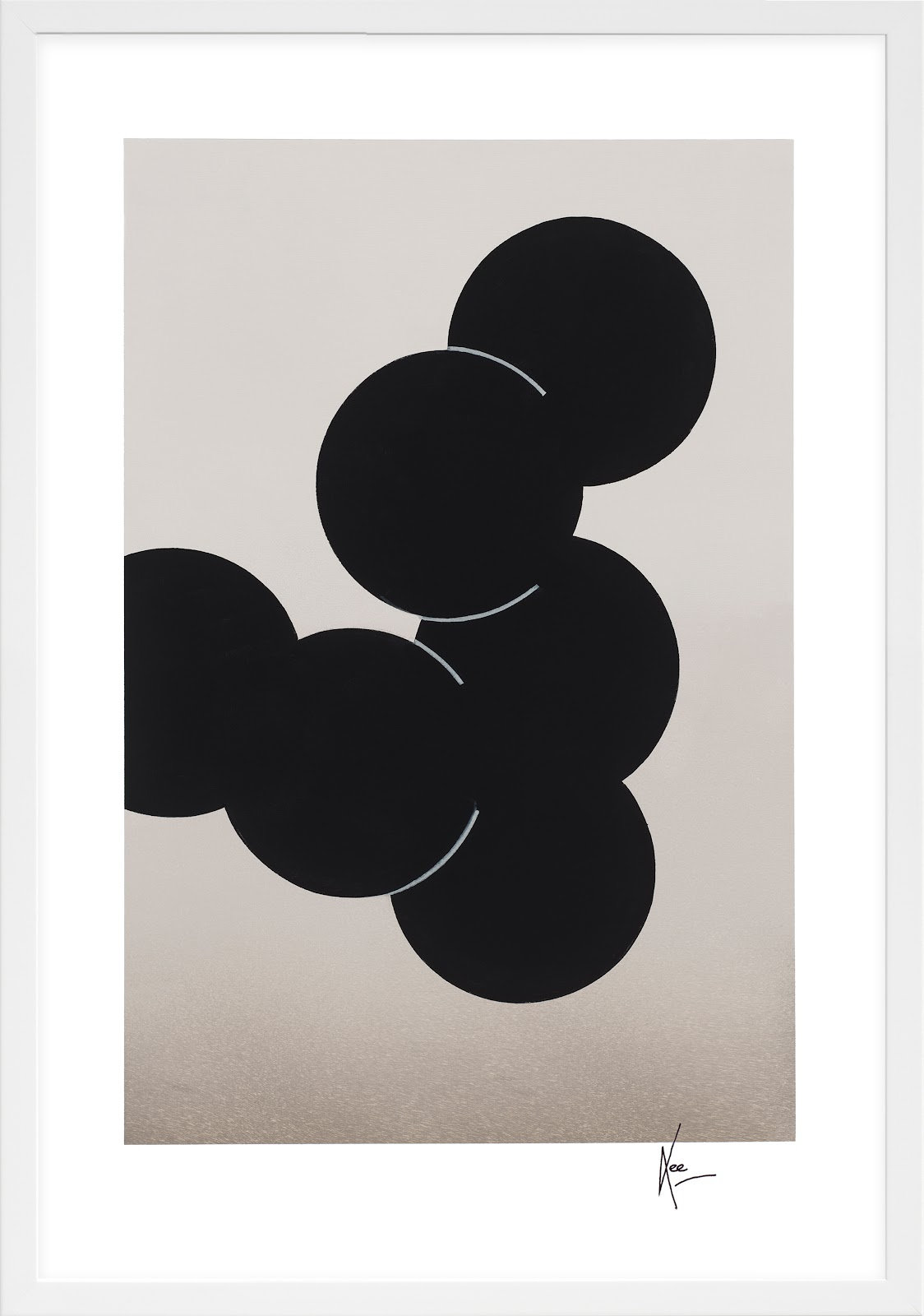 Orbit by Lee Lessem, 20" H x 14" W x 1.25" D, White