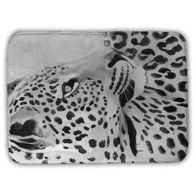 Beautiful leopard Bath Mat with Non-Slip Backing - Quick Dry Memory Foam Bathroom Rug - Absorbent - Modern Plush Spa-Style - Machine Washable