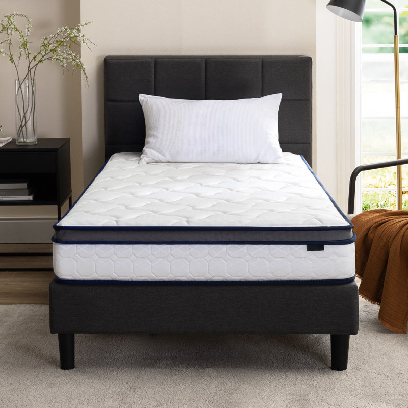 Tight Top Pocket Spring Mattress 25cm/10in Height with Cushion Top, Single (3')