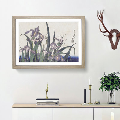 Irises by Katsushika Hokusai - Framed Print