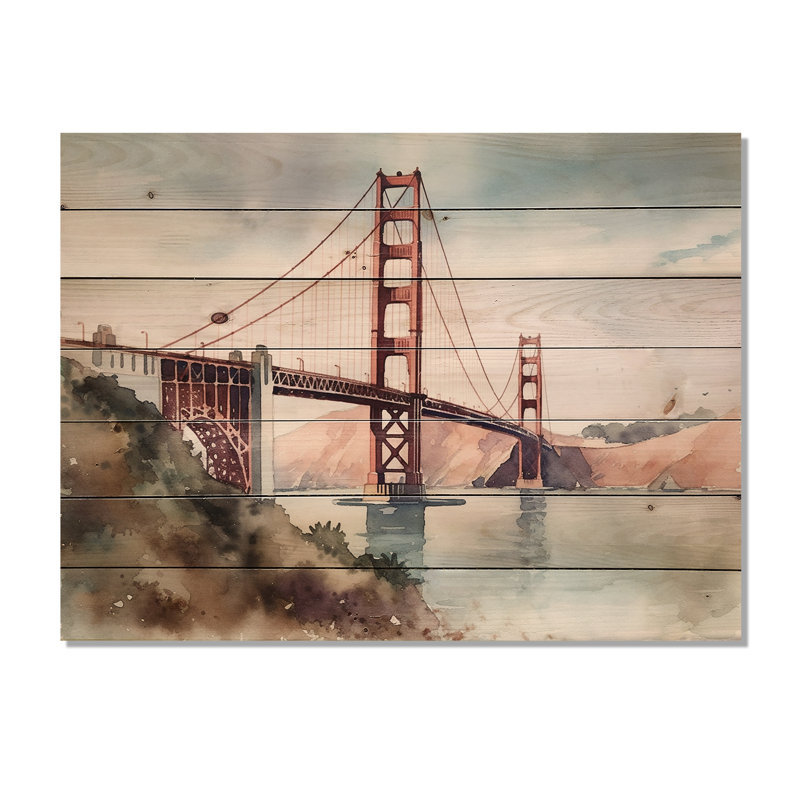 Maywood, vues de San Francisco II, H 10 po x l 20 po x P 0,78 po