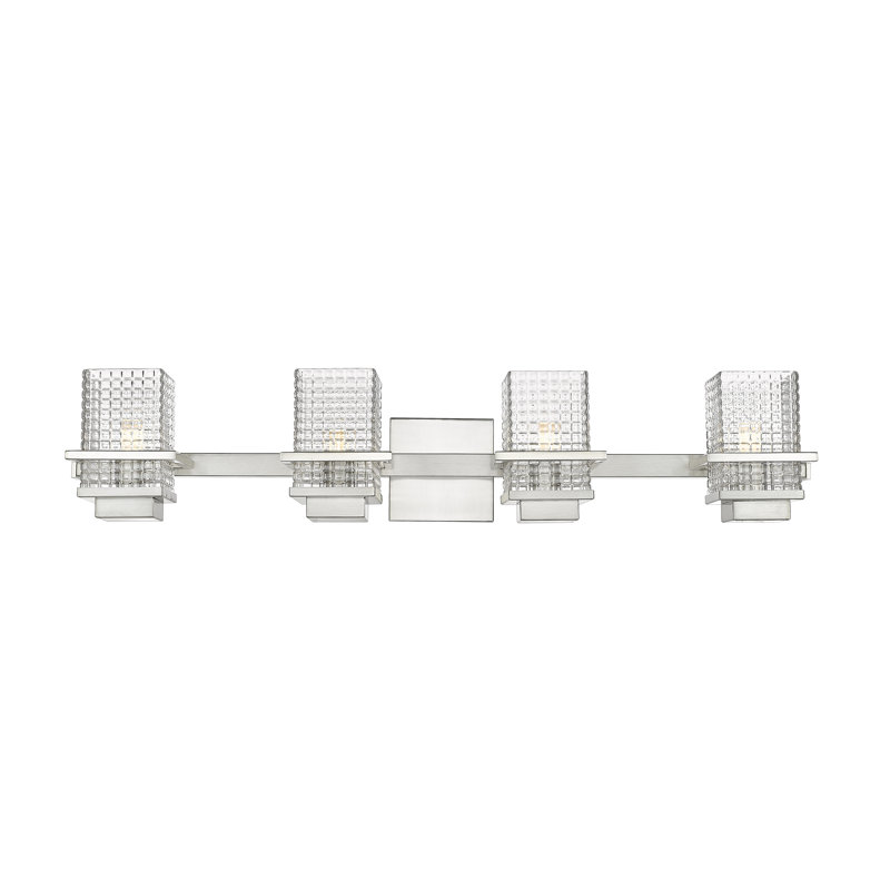 4 - Light Dimmable Bath Bar, Satin Nickel