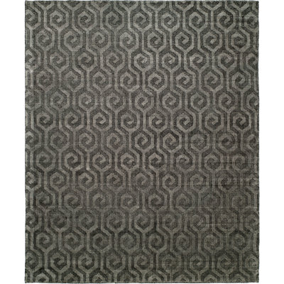 Geometric Area Rug in Gray