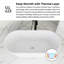 Baignoire de trempage autoportante 59 po en acrylique blanc brillant