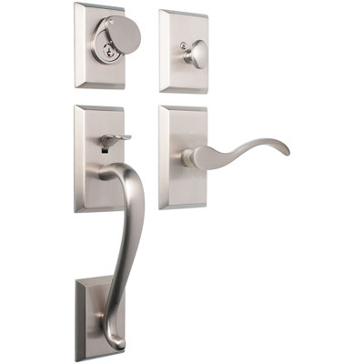 Rockwell Security Single Cylinder Handle with Lever and Deadbolt Entry Set