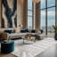 Machine Washable Grey Area Rug-1283507624