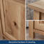 Table de chevet, finition brune