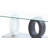 Weybright 47" Clear And White and Gray Glass Coffee Table