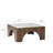 Modern Coffee Table with 100% Tempered Glass Top, Walnut & Dark Grey, 31.5 x 13.8 x 31.5 inches | 100% Melamine Coated Chipboard Frame, PVC Edge Bands | Sleek Design, Perfect for Living Rooms & Modern Spaces-2013782996-2013782997