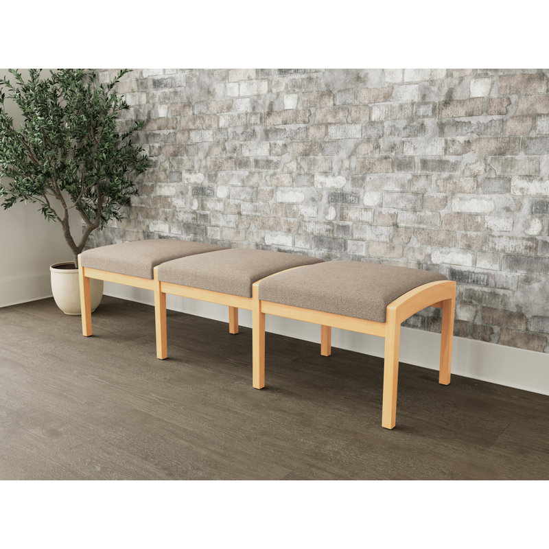 Banc en bois 3 places Lenox, Naturel, Limon Archetype