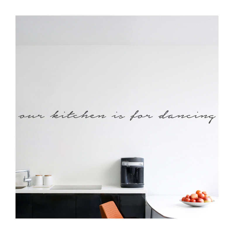 Décalcomanie murale pour la danse de cuisine, Gris foncé